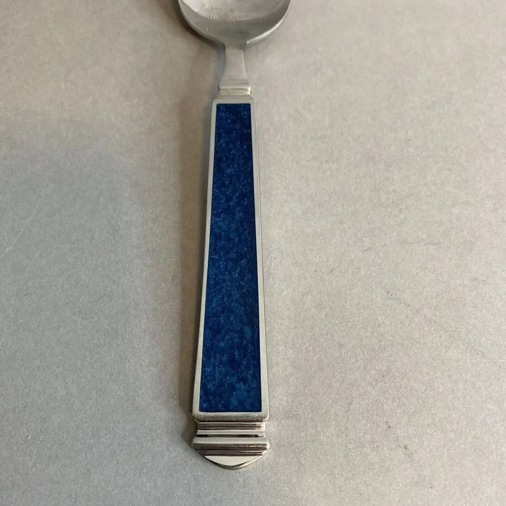Yamazaki‎ Krystallos Blue Stainless Flatware Teaspoon Japan